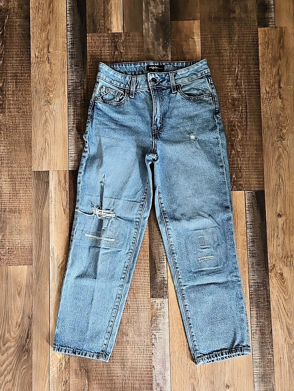 Maurices Edgely High Rise Relaxed Straight Jeans Blue